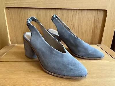 COS Grey Suede Leather Heels Shoes EURO 38 Model 260646 • £65