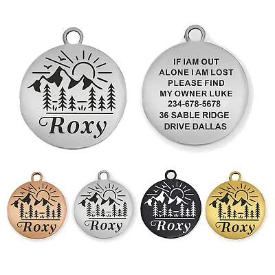 £3.99 • Buy Dog Tag Personalised ID Tags For Dogs/Cats Custom Pet Tag Engraved Dog Name Tag
