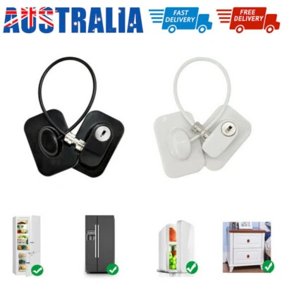 $11.01 • Buy Baby Pet Safety Fridge Lock With 2 Key Refrigerator Cabinet Window Door Drawer