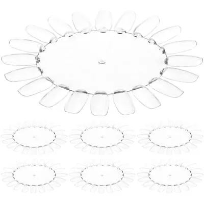 Lurrose Acrylic Clear Round Nail Art Tips Display Practice Wheel Display Char... • $25.34