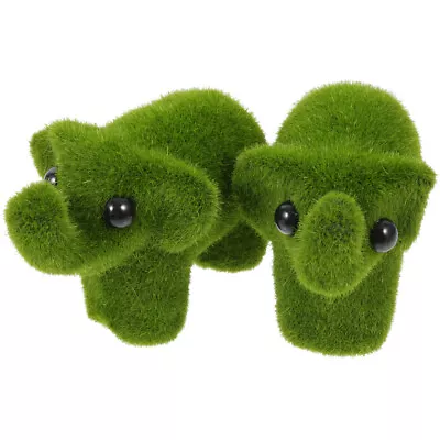 Garden Elephant Statue Flocked Resin Ornament For Patio Lawn-SC • £8.98