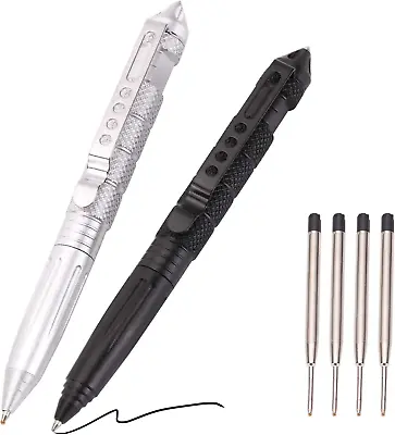 2 Pack Military Tactical Pen Set With 6 Black Ballpoint Refills For Writing Mad • $12.99