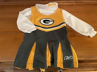 $14.99 • Buy NFL Green Bay Packers 12 Months Baby Girl Cheerleader 2-Piece Outfit, Green/Gold