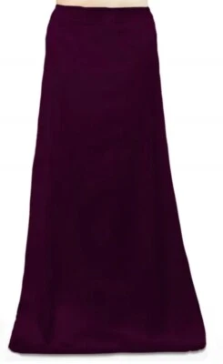 £5.50 • Buy Wine  COLOUR SATIN SAREE PETTICOAT 
