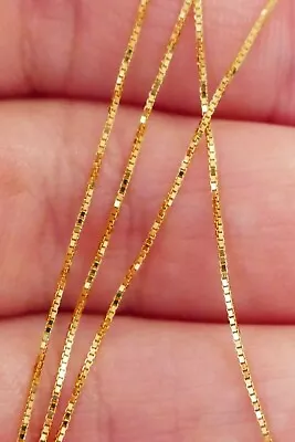 Gorgeous 14kt Yellow Gold Baby Box Link Chain - 18  Long / 1.1 Grams  • $149.95