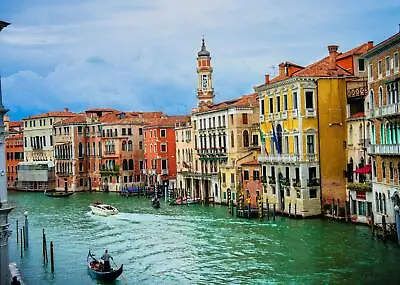 Venice Italy Gondolas In Canal Venice Italy Vacation In Italy Europe Classic • $109.99