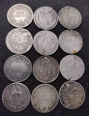£65 • Buy Pre 1920 British Silver Shilling Coins - 925 Sterling  - Scrap