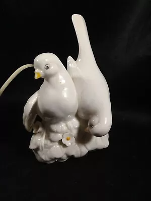 Vintage Dove Night Light I W Rice MCM Porcelain Figurine Lamp • $17.63