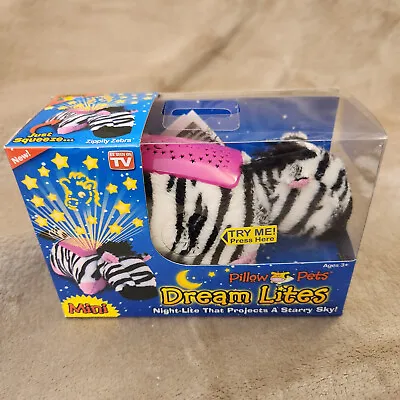 Dream Lites Pillow Pets Mini Zippity Zebra Night-Lite That Projects A Starry Sky • $17.98