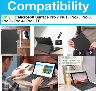 NEW Microsoft Surface Pro 7 Plus CASE Pro 7/6/5/4 Compatible Type Cover Keyboard • $43.88