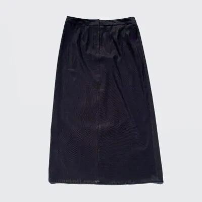Vintage 90s Johnny Dexter Long Black Maxi Skirt Corporate Goth • $19.99