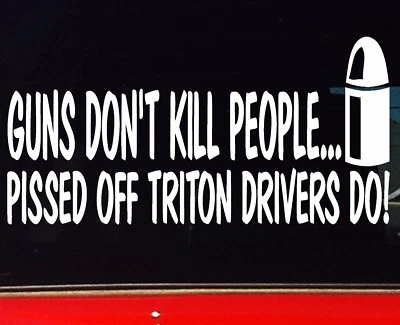 TRITON 4x4 Ute Canopy Bullbar GUNS Hunting BNS Redneck Funny Stickers 200mm  • $6.90