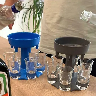 £6.59 • Buy 6 Shot Glass Dispenser Liquor Beer Dispenser Holder Pourer Party Drinking Game