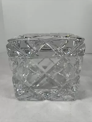 Rogaska Slovenian Lead Crystal Elegant Geometric Trinket Jewelry Dresser Box • $29.99