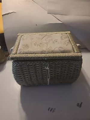 Vintage Sewing Basket With Contents • $14