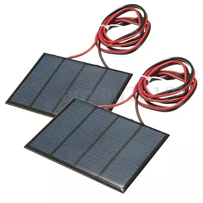 2* 12V 1.5W Solar Panel Small Cell Module Epoxy Mobile DC Battery Charger DIY F • $18.69