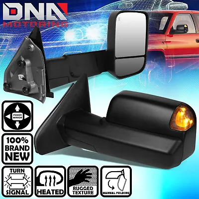 For 2002-2009 Dodge Ram 1500 2500 3500 Power Heated LED Turn Signal Tow Mirrors • $137.99