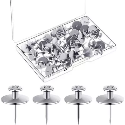 Stainless Steel Push Pins Rust-proof Decorative Nails Accessories Thumb Tacks • £7.55