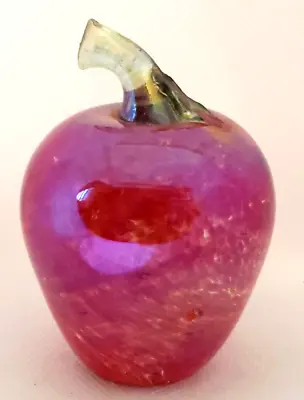 Paperweight Apple Art Glass Broken Project Or Decor Iridescent Purple See Video • $10.92