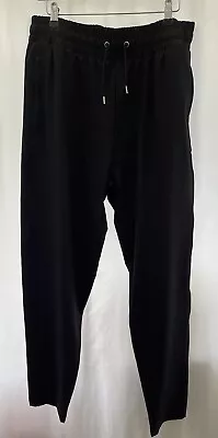 La Gear Trousers Size 14 L29” Black Polyester Blend Drawstring Waist Womens • £7.99