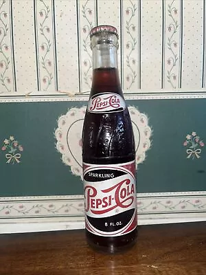 Full 8 Oz. 1950’s Pepsi Cola Soda Bottle Winston-Salem Greensboro Elkin- N.C. • $12.99