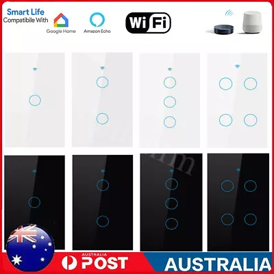 $9.99 • Buy WiFi Smart Switch Touch Switch Wall Panel APP Control For Alexa Google 1-4 Gang