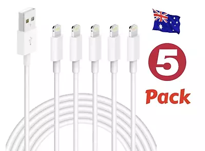 5 X Fast USB Cable Charger Cord Charging For Apple IPhone 7 8 X 11 12 13 14 Ipad • $10.95