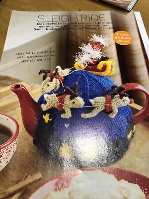 Father Christmas Santa Sleigh Ride Reindeer Christmas Tea Cosy Knitting Pattern • £1.99