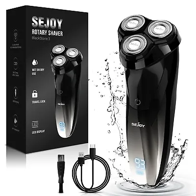 Men's Razor Rotary USB Rechargeable Electric Shaver With Pop-Up Trimmer Cordless • $16.59