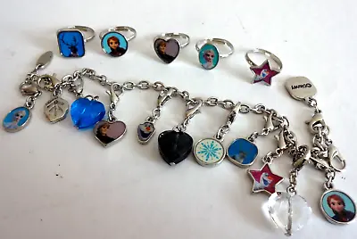 FROZEN ~ Children's CHARM BRACELET RINGS & BADGES ~ Disney • £6.49