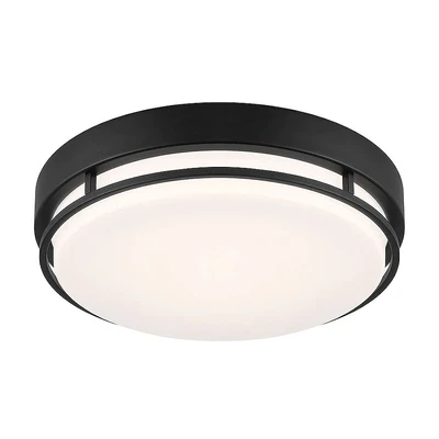 £59.39 • Buy Flush Mount 14 Inch EnviroLite Noble Matte Black Integrated Selectable LED *NEW*