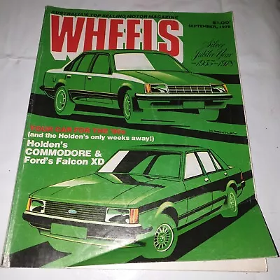 Wheels Magazine - September 1978 - VB Commodore XD Falcon Honda Volvo & More • $11.99