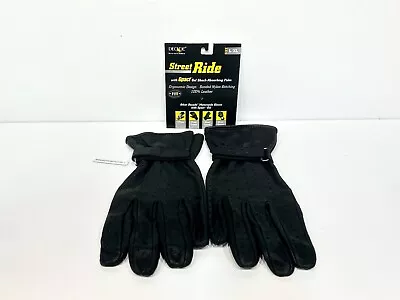 Decade Street Ride Leather Motorcycle Gloves Black Sz L/XL • $13.99