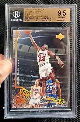 Michael Jordan 1995-96 UD Electric Court Gold BGS 9.5 w/ 10 Pop 5 True Gem Mint • $260