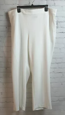 NWT Kasper Woman Pants Slacks Vanilla Ice/White OR Black Plus Size 20w OR 22W • $38.99