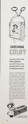 1964 Alka-Seltzer Speedy Relief From Colds Headache Pain Vintage Print Ad • $8.99