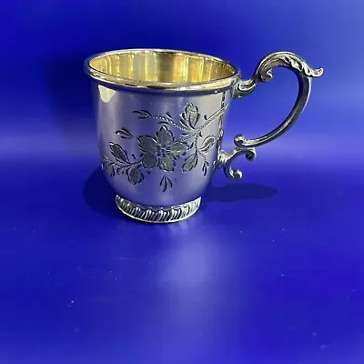 Hallmarked James Dixon & Sons  EPBM Silver Plated Cup #8728/1  Sheffield -Flower • $49.50