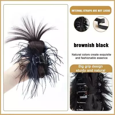 Gripping Wig Head Wig Female Half Pierced Chicken Feather Grab Clip Z3G6 • $8.78