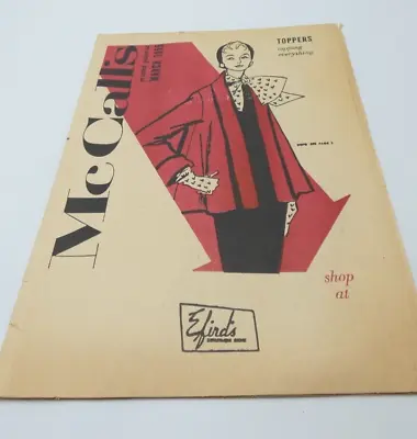 VINTAGE MCCALL'S PATTERNS Efird's  Catalog  March 1955 Retro Fashions • $25