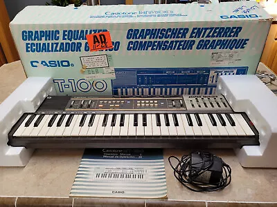 VTG Casio Casiotone MT-100 Keyboard Synthesizer Graphic Equalizer Tested Works • $100