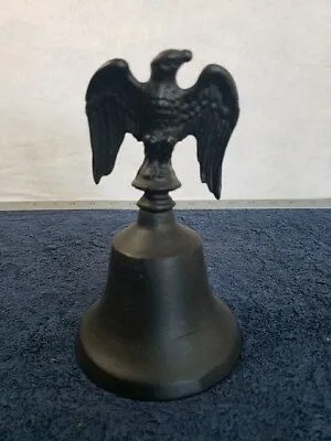 Vintage Black Metal Bald Eagle Bell Hand Held  • $14.95