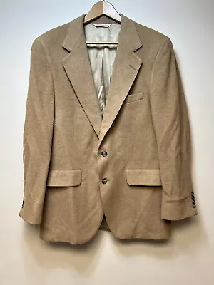 Vintage Camel Hair Blazer Sport Coat Jacket Two Button Size 40L TalbotJamies USA • $31.99