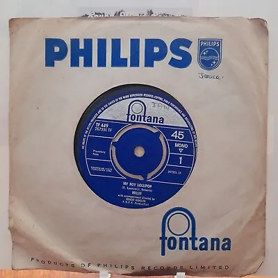 MILLIE - My Boy Lollipop -  7” Single  1964 Fontana TF449 [VG+] • £5.99