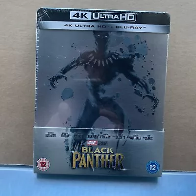 MCU Marvel Studios BLACK PANTHER 4K Blu-ray UK Zavvi STEELBOOK NEW & SEALED • £25