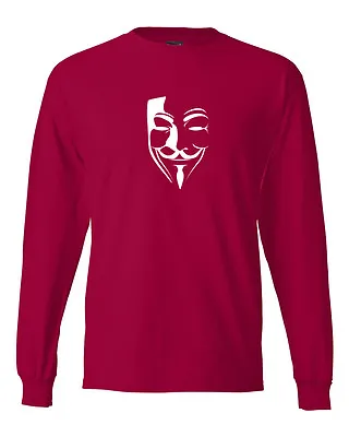 V For Vendetta Guy Fawkes Anonymous Mask Black T-Shirt Hackers S-5XL  • $18.99