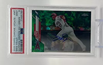 2020 TOPPS CHROME UPDATE Mike Trout Sapphire GREEN AUTOGRAPH #/50 • $399.95