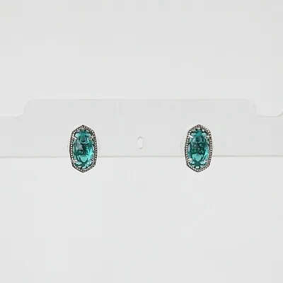Kendra Scott Ellie Birthstone Silver Stud Earrings In London Blue With Dust Bag • £28.99
