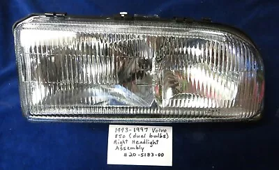 1993-1997 Volvo 850  Right Passenger Side Headlight Assembly With Dual Bulbs • $122