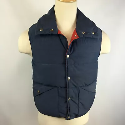 Vintage Puff Puffer 70s 80s Marty Mcfly Ski Snow Vest Down Feather Filled Winter • $84.99