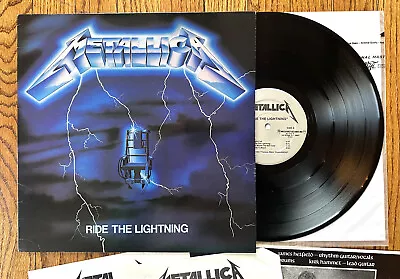 METALLICA Ride The Lightning LP W/ Lyric Sleeve & Order Form VG+ MEGAFORCE A-1 • $599.99